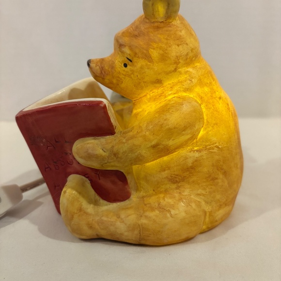 Vintage Disney Classic Winnie Pooh Piglet Book Reading Night Light Nursery Lamp - Picture 2 of 10